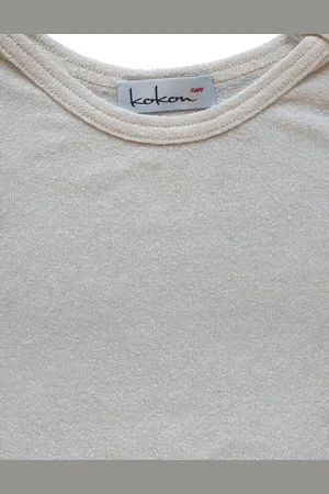 Merkloos Zijden Rompertje - Baby Romper van 100% Zijde - Bourette Zijde - Kokon Zwo - Lange Mouw -