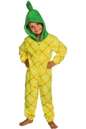 Produkt Ananas Polar Fleece Eendelige Pyjama, Kinder Onesie met Capuchon