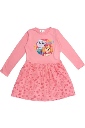 Paw Patrol Jurk - Lange Mouw - Mesh - - Skye en Everest