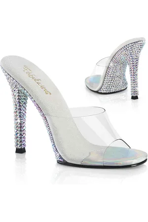 Fabulicious GALA-01DML Muiltjes met hak - US 7 - 37 Shoes - /Zilverkleurig