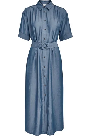 Peppercorn Bessie Shirt Maxi Dress Light Denim
