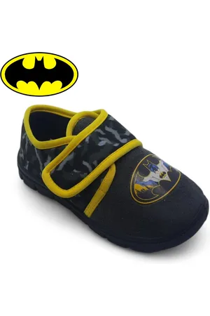 Batman DC - gesloten pantoffels met velcro/klittenbandsluiting - maat 31 - grijze camouflage sloffen voor jongens - lage kinderpantoffels camo