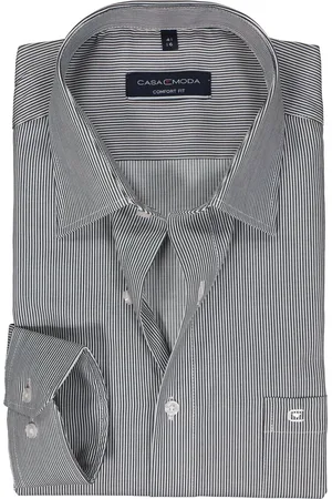 Casa Moda Comfort fit overhemd - twill - gestreept - Strijkvriendelijk - Boordmaat: 43