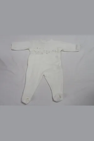 Petit Bateau Pyjama, eponge , unie , , 68- 6 maand