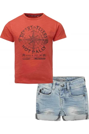 Noppies Koko Noko - - Kledingset - 2DELIG - Broek Jeans Short - Shirt Garden Grove Hot Sauce