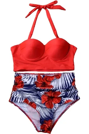 Merkloos Hoge Taille Designer Bikini - BH - Slip - Strand - Zwemkleding - Badpak