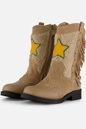 Shoesme Cowboylaarzen taupe Leer - Dames