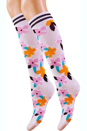 Yellow Moon Meisjes Kniekous - Bloemen -