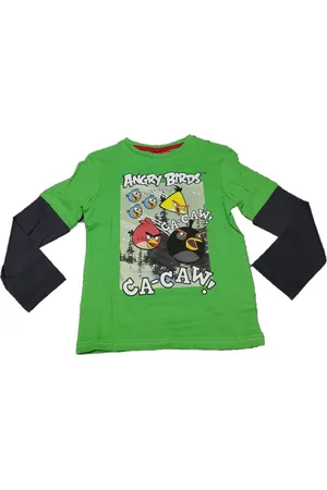 Angry Birds Longsleeve - & Zwart - 104 cm - 4 jaar - 100% katoen