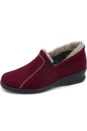 Rohde Dames Pantoffel Gevoerd - 2516-41 Donkerrood
