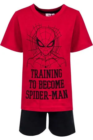 Marvel Spiderman - shortama - pyjama - - zwart - maat 104 - 4 jaar