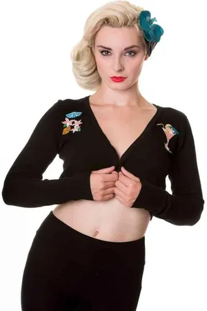 Banned Retro Black Cocktail Bolero - M