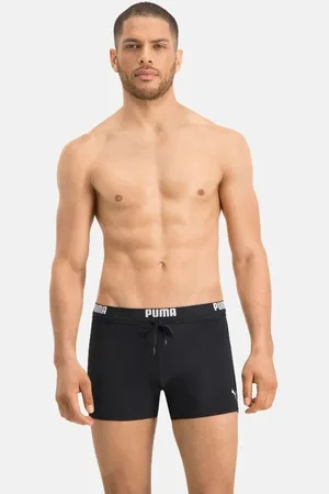 PUMA Swim Logo Trunk Heren Zwembroek - zwart