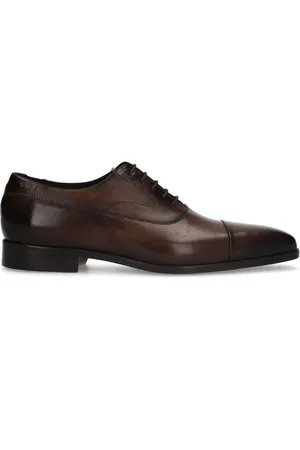 Halston Heritage Heren - Cognac leren veterschoenen