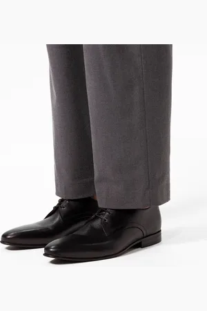 Van Lier Heren - Zwarte leren veterschoenen