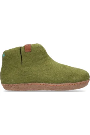 Tofvel Mula Wolvilt Sloffen Olive Green