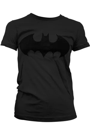 Batman Inked Logo Girly Tee Damen T-Shirt Black-2XL