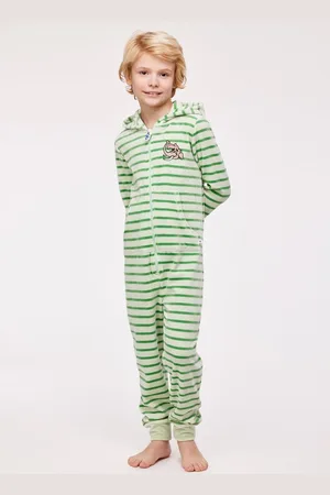 Woody Onesie unisex - mammoet - groen - 232-10-ONE-V/923 - maat 140