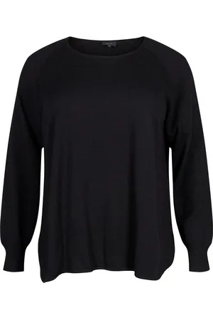 Zizzi MELLA L/S PULLOVER Dames Blouse - Black