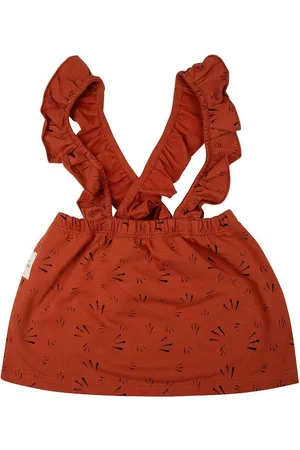 Little Indians Salopette Dress Firework Picante - Jurk - Roodbruin - Meisjes