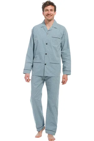 Robson Heren pyjama katoen knoopsluiting - 512 - 48