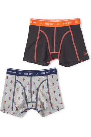 Little Label Boxershorts 2-pack - grey melee arrow & anthracite 12Y - maat: 146/152 - bio-katoen
