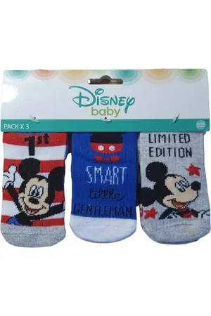 Mickey Mouse Disney -3 pack baby sokjes Disney - - maat 6-12 maanden - Disney Baby