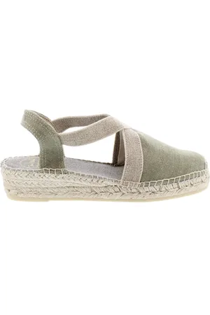Toni Pons Verdi-V Dames Espadrilles - caqui