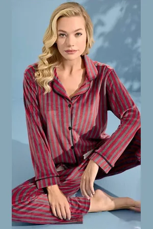 Merkloos Velour Pyjama Set Clea / / XXL / 100% Katoen