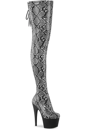 Pleaser ADORE-3008SP-BT Plateau Overknee Laarzen - US 12 - 42 Shoes - /Zwart