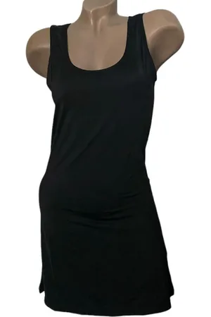 Merkloos GAUBERT® Dames Onderjurk Brede Bandjes 88CM GBTW-719 L/XL (40-42) Zwart