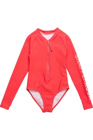 Snapper Rock UV-badpak voor meisjes - Lange mouw - UPF50+ - Watermelon - - maat 8 (122-133cm)