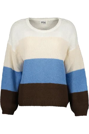 Blue Seven Trui Dames - Gebreide Truien Dames - Gestreepte Trui - / Beige