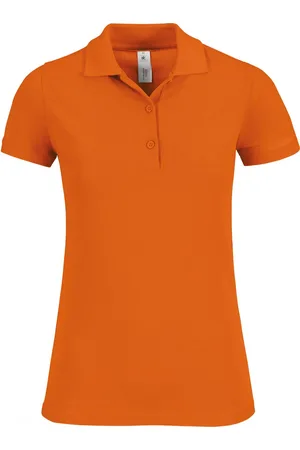 B and C Polo Dames M Kraag met knopen Korte mouw 100% Katoen