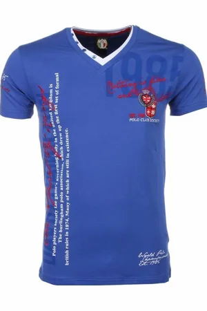 DAVID COPPER Italiaanse T-shirt - Korte Mouwen Heren - Borduur Polo Club