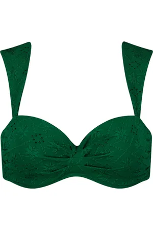 Beachlife Green Embroidery Dames Bikinitopje