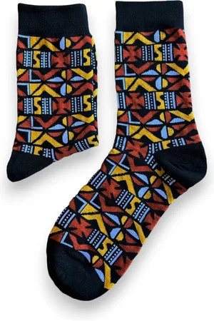 Merkloos Afrikaanse sokken / Afro sokken - - Afrika print kousen / Vrolijke sokken