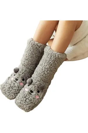 Merkloos Sloffen dames - warme sloffen beer - huissloffen - mt 36/40 - anti slip - huissokken