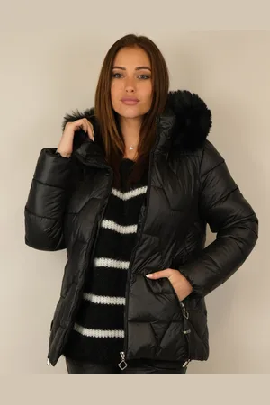 Merkloos Winterjas - damesjas - - capuchon - puffer