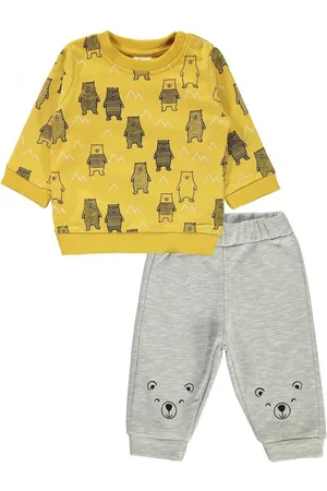 Civil Sweater & broek baby/peuter jongens - Beer Babykleding