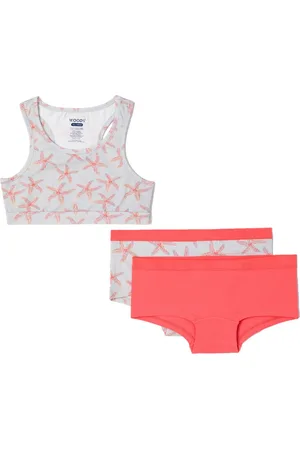 Woody Ondergoed set meisjes - zeester - - 1 topje en 2 boxers - maat 164