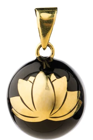 Bola Babylonia - - zwangerschapsketting - met koordje - met gouden lotus