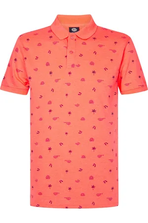 Petrol Industries Heren All-over Print Polo Outer Banks - Roze
