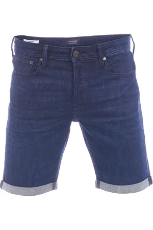 JACK & JONES Heren Short Broeken JJIRICK regular/straight Fit Blauw Volwassenen Korte Jeans Broek Bermuda