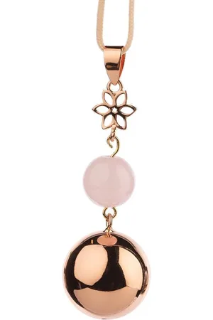 Bola Babylonia - - zwangerschapsketting - met koordje - Rosé met rose parel