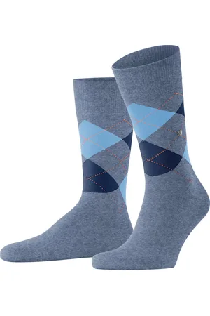 Burlington King one-size duurzaam biologisch katoen sokken heren blauw