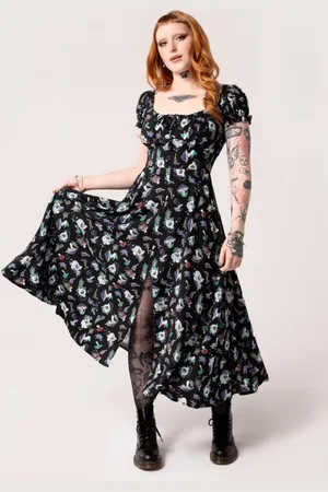 Hell Bunny Amanita Midi Lange jurk - M