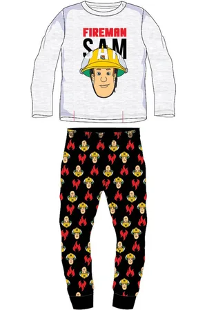 Brandweerman Sam Pyjama - maat 128 - Fireman Sam pyjamaset - grijs / zwart
