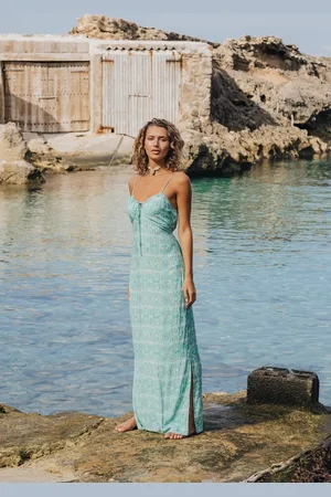 isla ibiza bonita Flowers sea dress - zomercollectie 2024 - ibizajurk - long dress