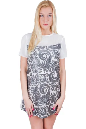 Produkt John Zack crème mini jurk - pailletten